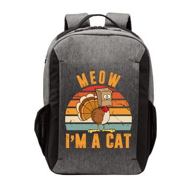 Meow I'm A Cat Retro Sunset Funny Turkey Vector Backpack
