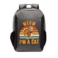 Meow I'm A Cat Retro Sunset Funny Turkey Vector Backpack