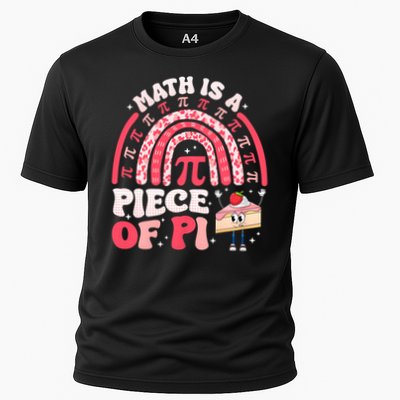 Math is a Piece of Pie Pi Day Pi 3.14 Symbol Funny Math Pun Cooling Performance Crew T-Shirt
