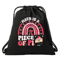 Math is a Piece of Pie Pi Day Pi 3.14 Symbol Funny Math Pun Drawstring Bag