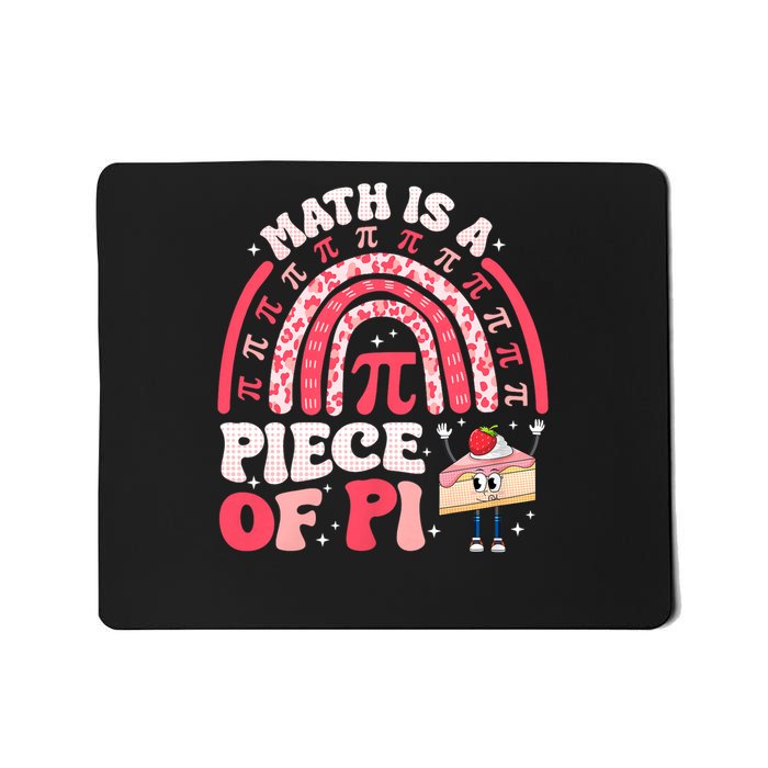 Math is a Piece of Pie Pi Day Pi 3.14 Symbol Funny Math Pun Mousepad