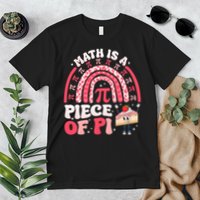 Math is a Piece of Pie Pi Day Pi 3.14 Symbol Funny Math Pun Premium T-Shirt