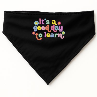  Motivational It's A Good Day To Learn Teacher USA-Made Doggie Bandana