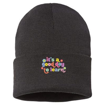  Motivational It's A Good Day To Learn Teacher Sustainable Knit Beanie