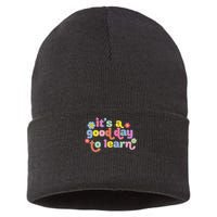  Motivational It's A Good Day To Learn Teacher Sustainable Knit Beanie