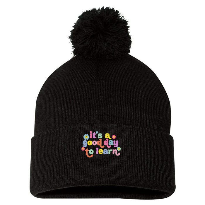  Motivational It's A Good Day To Learn Teacher Pom Pom 12in Knit Beanie