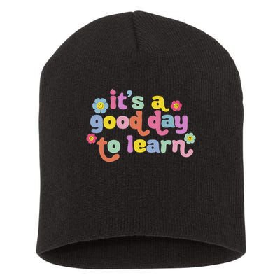  Motivational It's A Good Day To Learn Teacher Short Acrylic Beanie