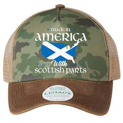 Made In America With Scottish Parts Scotland Pride Heritage Legacy Tie Dye Trucker Hat