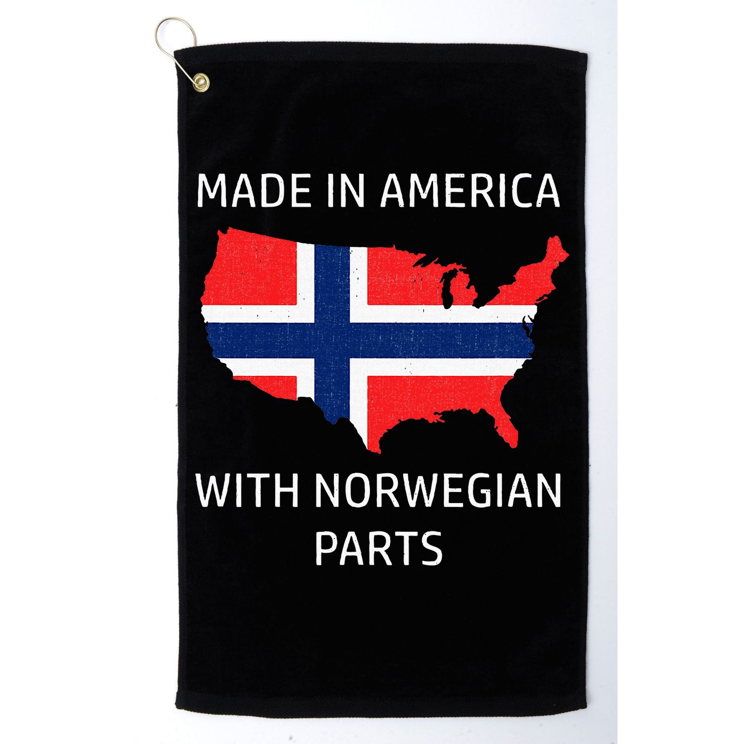 Made In America With Norwegian Parts Norway And Usa Golf Towel