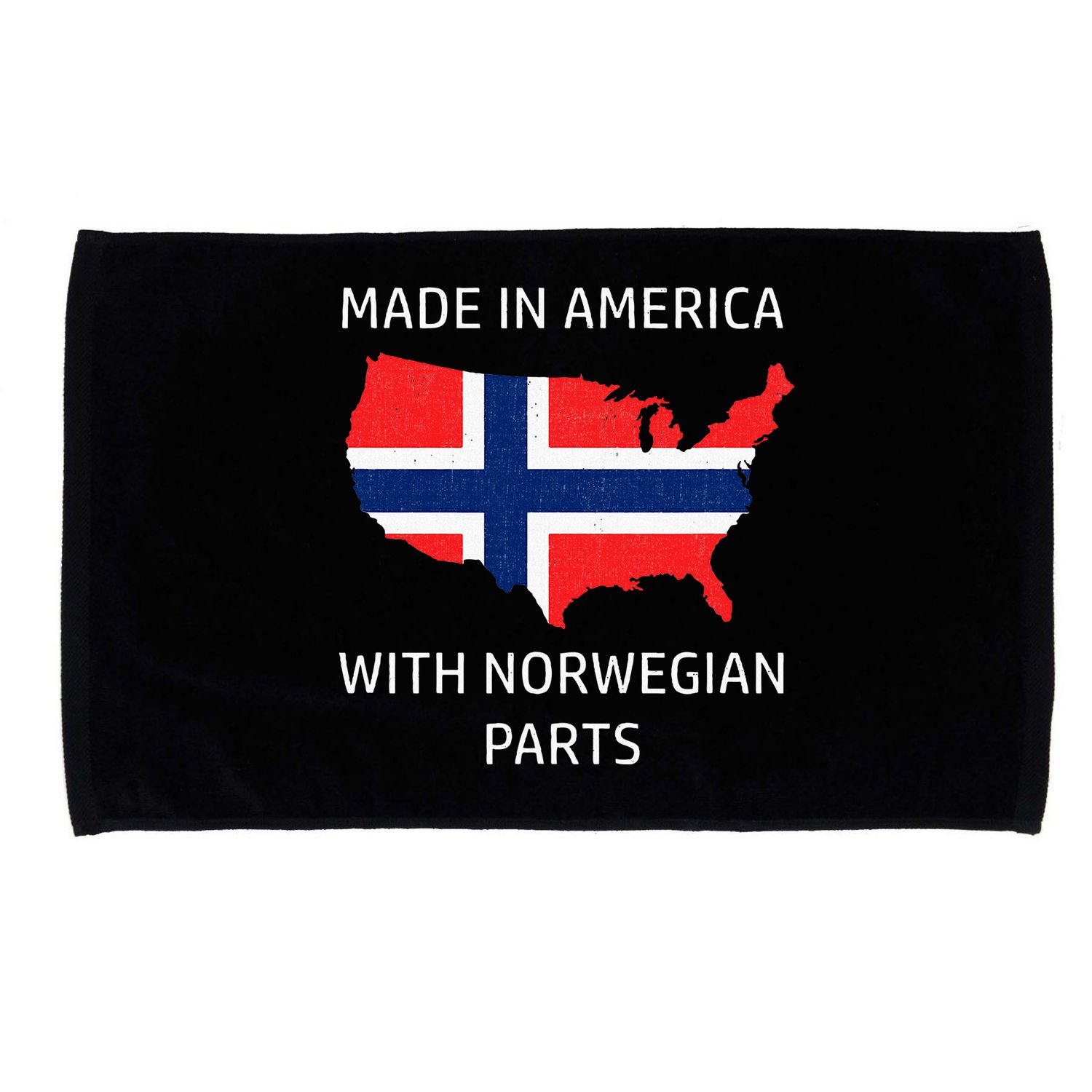 Made In America With Norwegian Parts Norway And Usa Microfiber Hand Towel