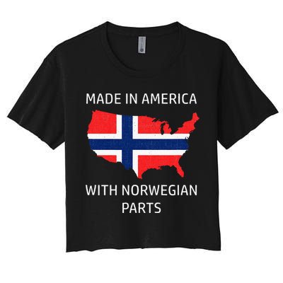 Made In America With Norwegian Parts Norway And Usa Crop Top