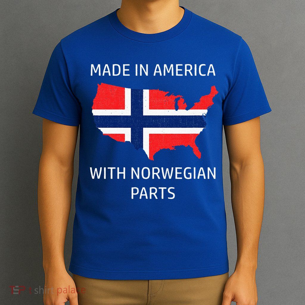 Made In America With Norwegian Parts Norway And Usa T-Shirt