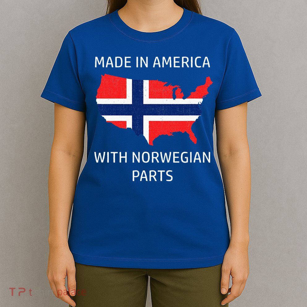 Made In America With Norwegian Parts Norway And Usa T-Shirt