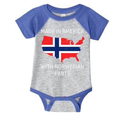Made In America With Norwegian Parts Norway And Usa Infant Baby Jersey Bodysuit