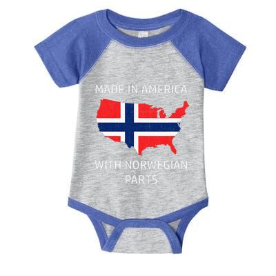 Made In America With Norwegian Parts Norway And Usa Infant Baby Jersey Bodysuit