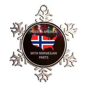 Made In America With Norwegian Parts Norway And Usa Metallic Star Ornament