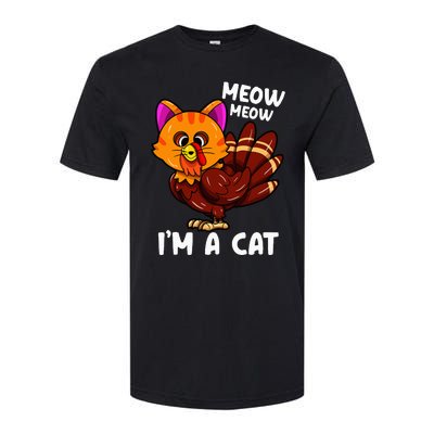 Meow IM A Cat Turkey Thanksgiving Softstyle® CVC T-Shirt