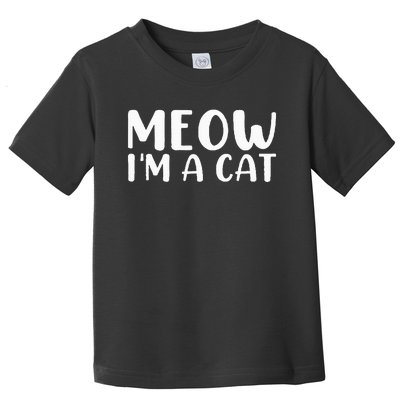 Meow I'm A Cat  Halloween Costume Funny Saying Cat Toddler T-Shirt