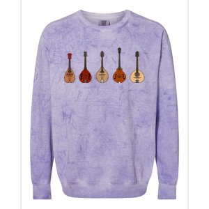 Mandolins In A Row Music Instrument Set Colorblast Crewneck Sweatshirt