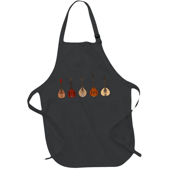 Mandolins In A Row Music Instrument Set Apron
