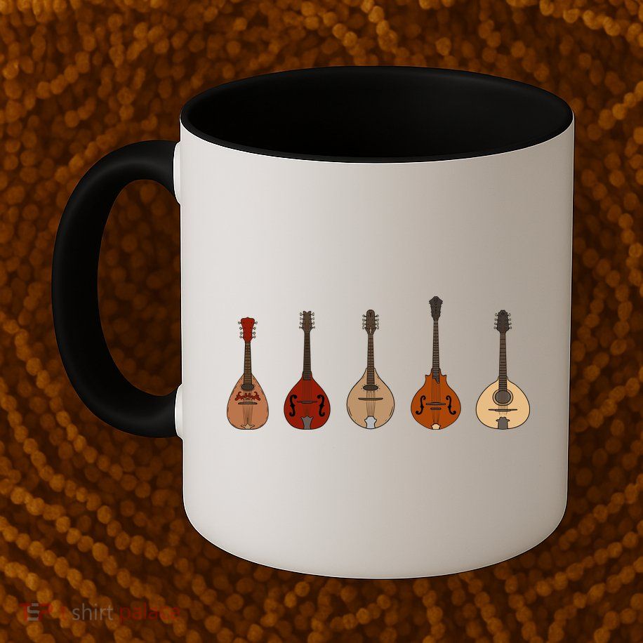 Mandolins In A Row Music Instrument Set Mug