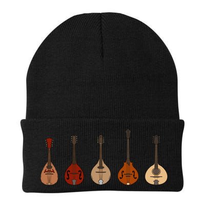 Mandolins In A Row Music Instrument Set Beanie
