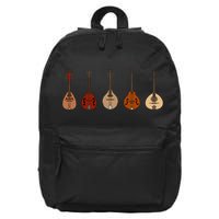Mandolins In A Row Music Instrument Set 16 in Basic Backpack