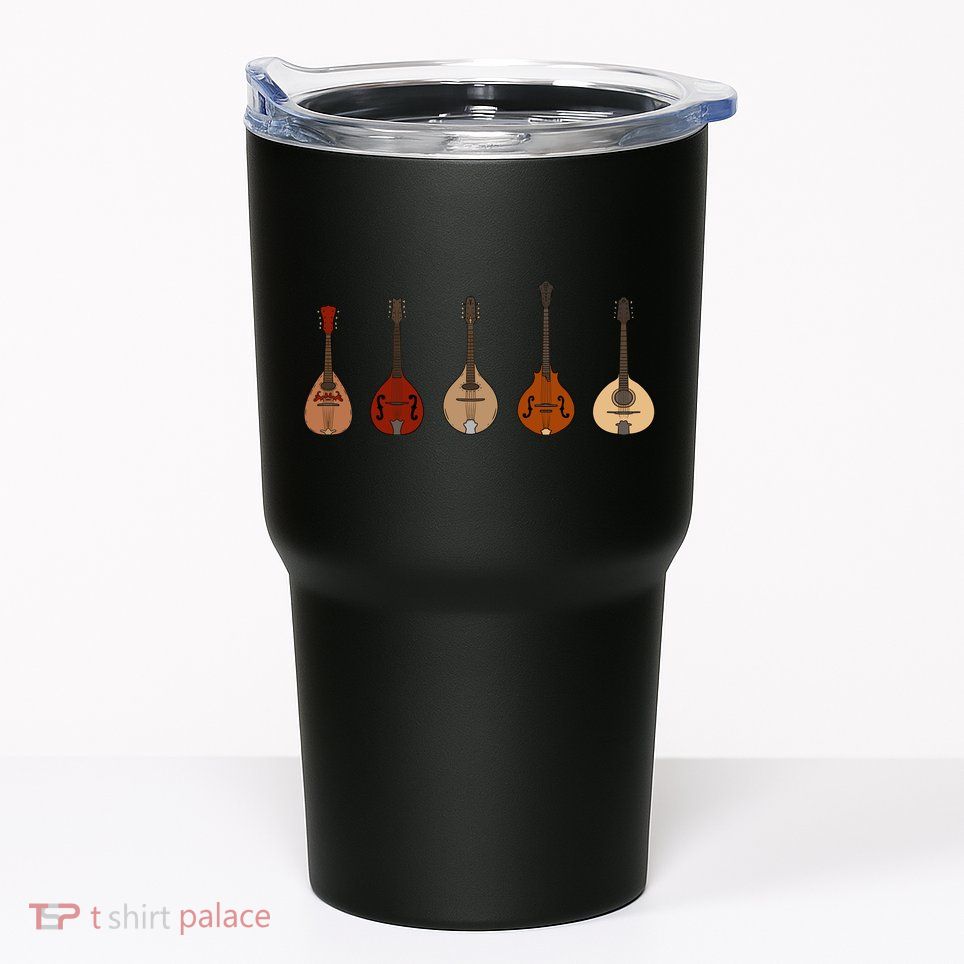 Mandolins In A Row Music Instrument Set Tumbler