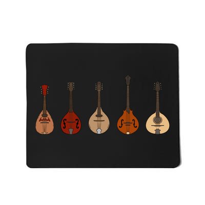 Mandolins In A Row Music Instrument Set Mousepad