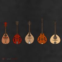 Mandolins In A Row Music Instrument Set 25L Jumbo Tote