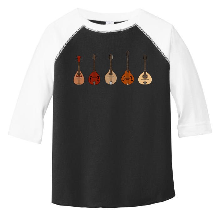 Mandolins In A Row Music Instrument Set Toddler Fine Jersey T-Shirt