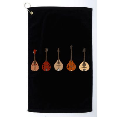 Mandolins In A Row Music Instrument Set Golf Towel