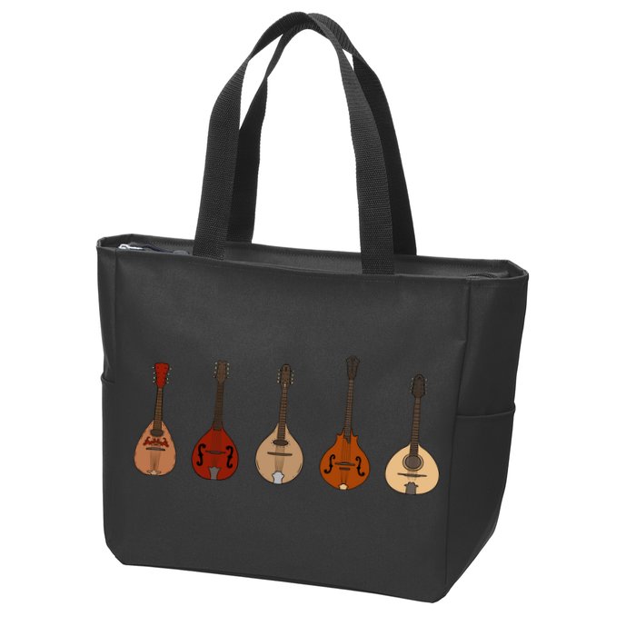 Mandolins In A Row Music Instrument Set Zip Tote Bag