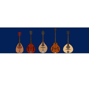 Mandolins In A Row Music Instrument Set Bumper Sticker