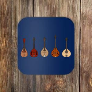 Mandolins In A Row Music Instrument Set Coaster