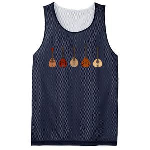 Mandolins In A Row Music Instrument Set Mesh Reversible Basketball Jersey Tank