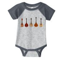 Mandolins In A Row Music Instrument Set Infant Baby Jersey Bodysuit