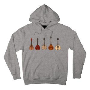 Mandolins In A Row Music Instrument Set Hoodie