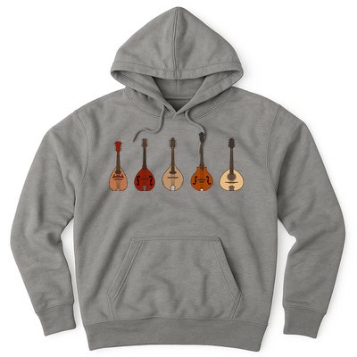 Mandolins In A Row Music Instrument Set Hoodie