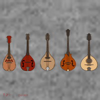 Mandolins In A Row Music Instrument Set Hoodie