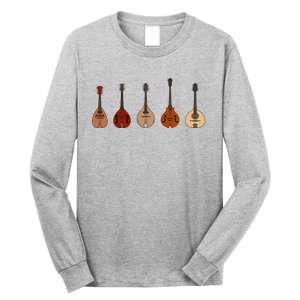 Mandolins In A Row Music Instrument Set Long Sleeve Shirt