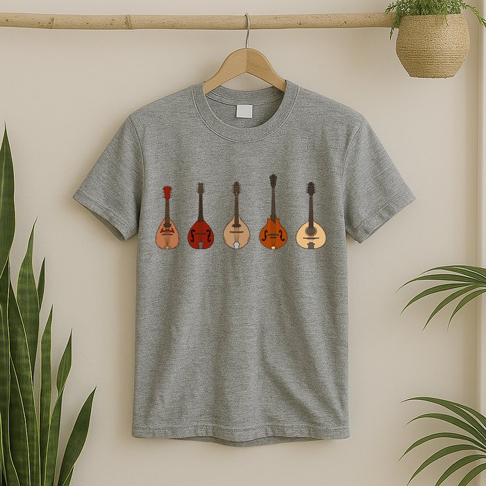 Mandolins In A Row Music Instrument Set T-Shirt