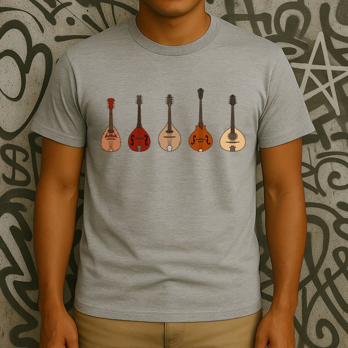Mandolins In A Row Music Instrument Set T-Shirt