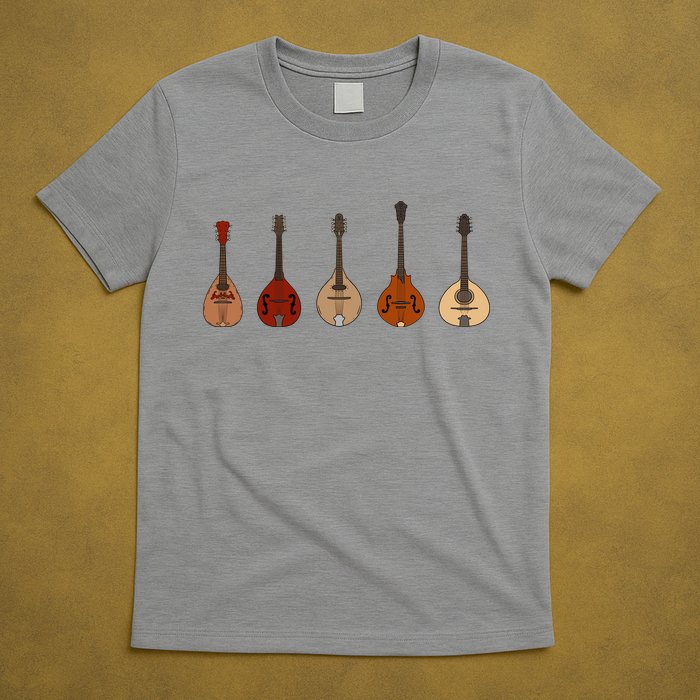 Mandolins In A Row Music Instrument Set T-Shirt
