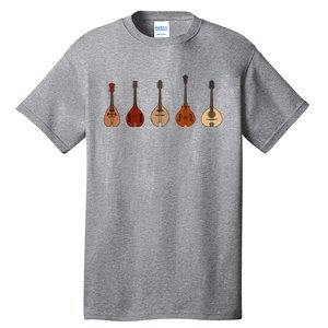 Mandolins In A Row Music Instrument Set Tall T-Shirt