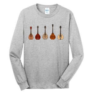 Mandolins In A Row Music Instrument Set Tall Long Sleeve T-Shirt