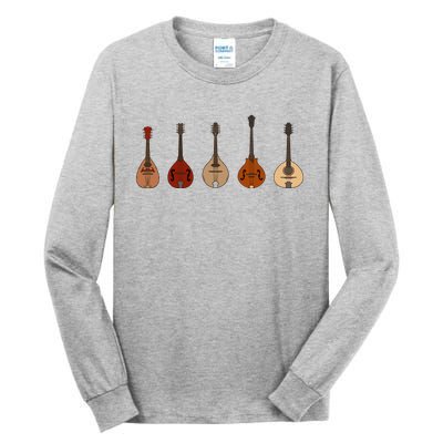 Mandolins In A Row Music Instrument Set Tall Long Sleeve T-Shirt