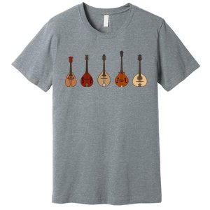 Mandolins In A Row Music Instrument Set Premium T-Shirt