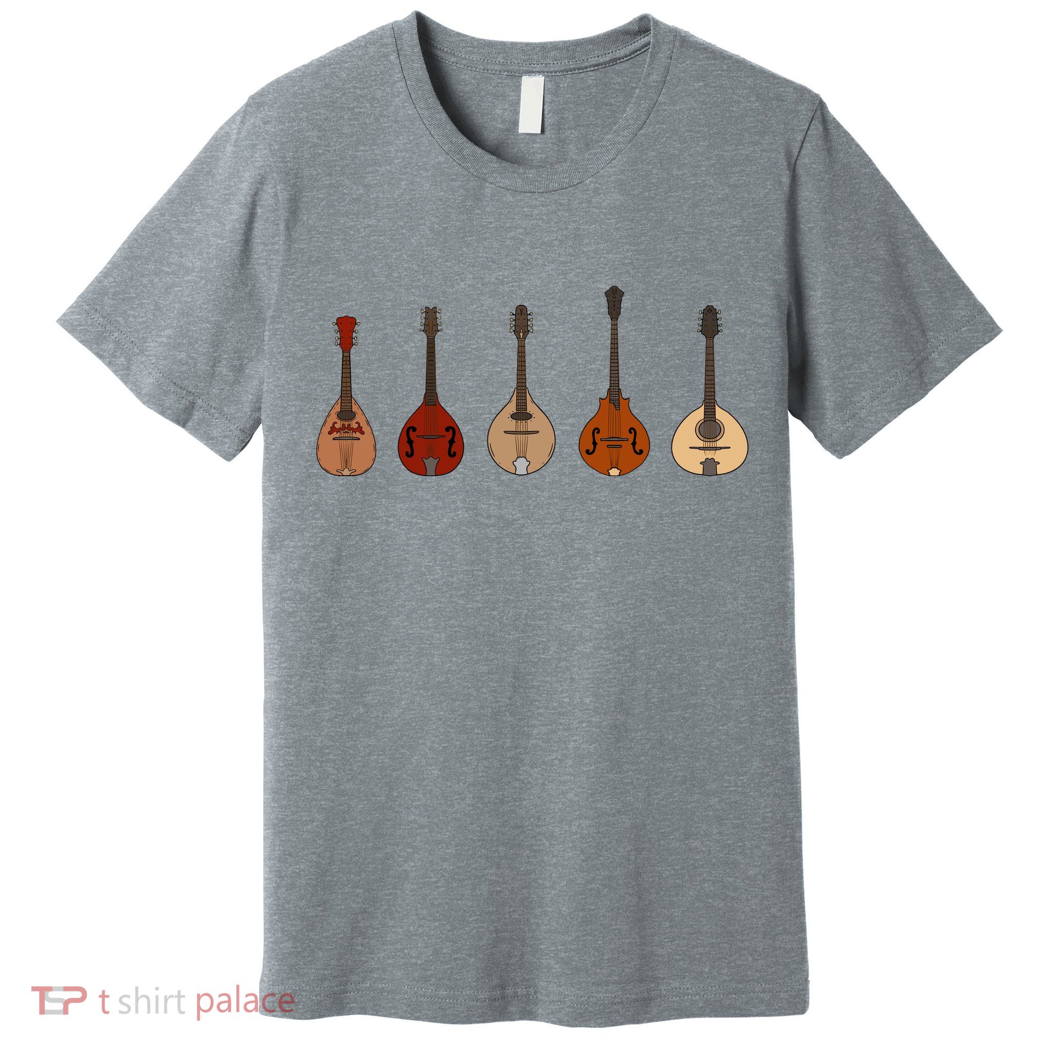 Mandolins In A Row Music Instrument Set Premium T-Shirt