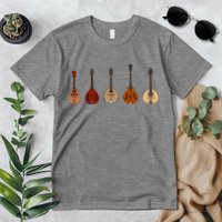 Mandolins In A Row Music Instrument Set Premium T-Shirt